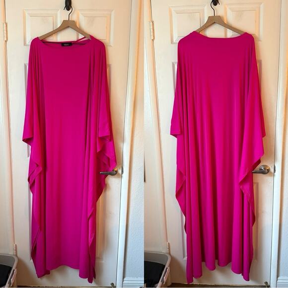 Akira Catch Me In Milan Slinky Maxi Dress Hot Pink size medium - Picture 2 of 9